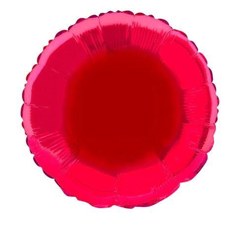 46 cm round foil balloon packaged   red