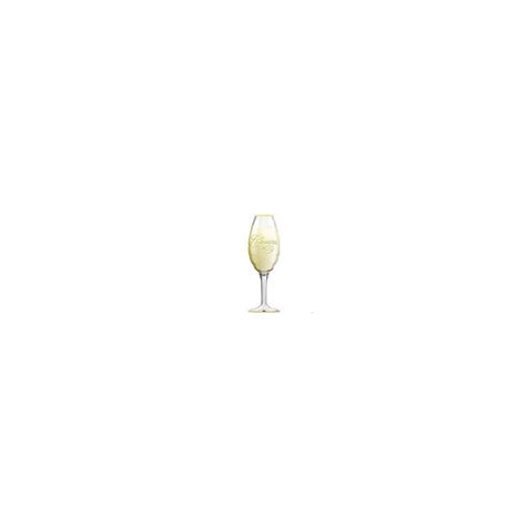champagneglass metallique ballong   35x97 cm