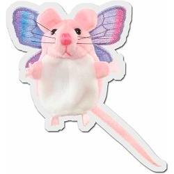 pink mouse with wings finger puppet