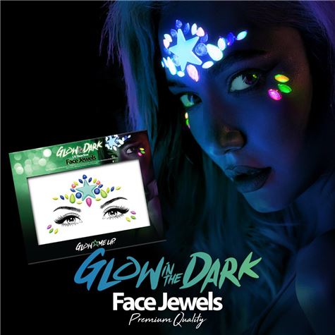 face jewels glow in the dark