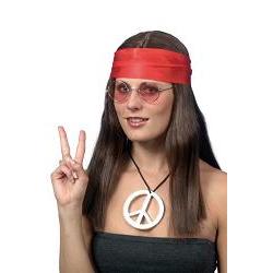 hippie sett med parykk one size 