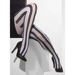 tights/blackwhite vertical striped