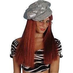 disco sequin hat/silver/solv