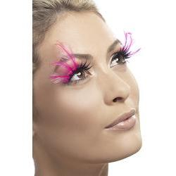 eyelashes/ pink feathered tainted garden