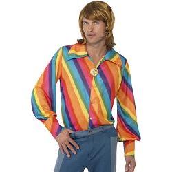 1970s rainbow skjorte/ strl