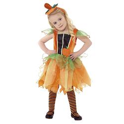 pumpkin fairy costume orange with dress  headband
