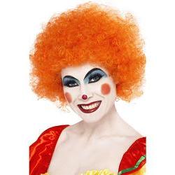 crazy clown parykk/ oransje one size