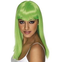 glamourama wig/neon green
