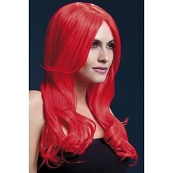 fever khloe wig 26inch/66cm neon red long wave wit