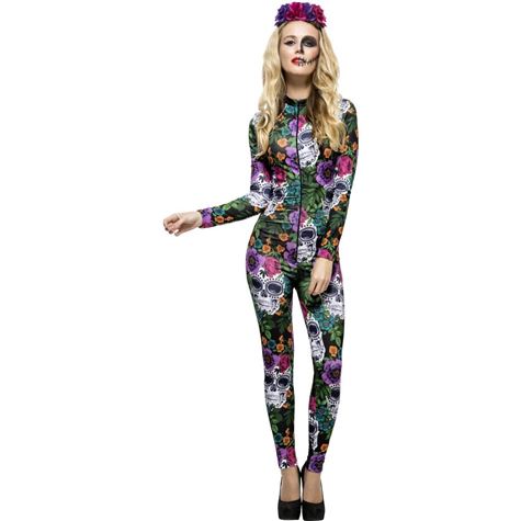 fever day of the dead jumpsuit m/harboyle str l