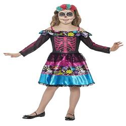 day of the dead sweetheart costume multi coloured 
