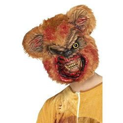 zombie teddy bear mask brown eva with fur