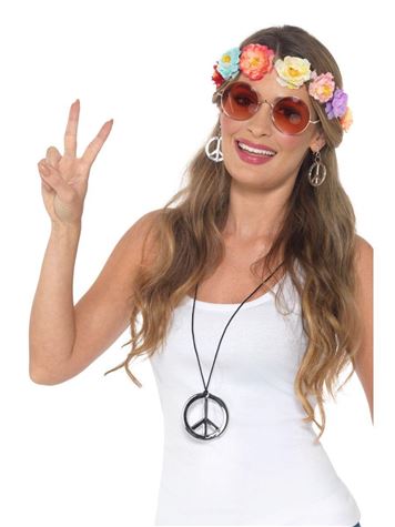 hippie festival kit multi coloured flower headband
