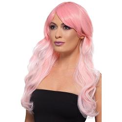 fashion ombre wig wavy long pink heat resistant/ s