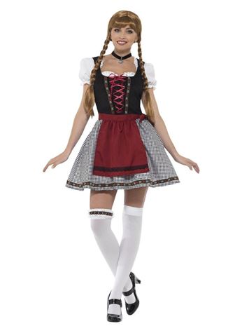 flirty fräulein bavarian costume black with short 