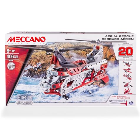 meccano   20 model set helicopter 8+
