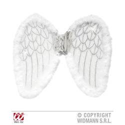 white glitter wings with marabou 50x40 cm