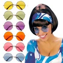 oversized hippiebriller/ 6 assorterte farger