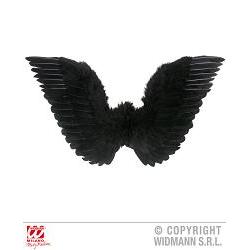 black feathered wings  71x 45 cm