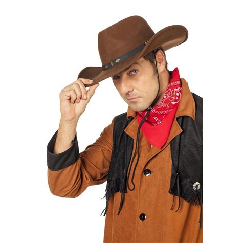 rodeo hatt av ullfilt/ brun str57