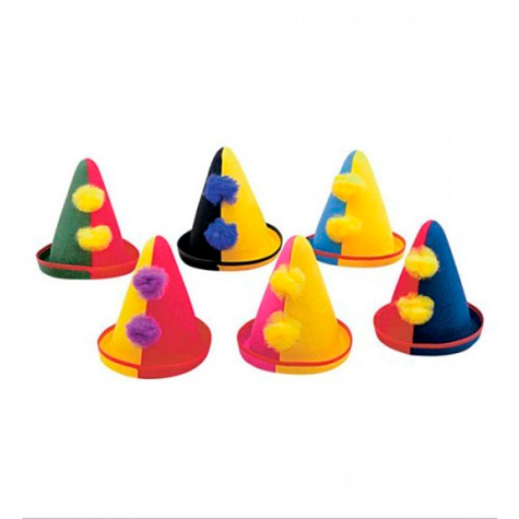 clown cone hat felt   colors ass