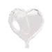 folieballong/ hvitt hjerte 46cm 0