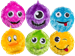 inflatable plush ball/ fuzzy/ ca 23 cm/ 6 colours 0