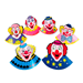 set of 6 clown hats 0