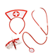 nurse set headpiece/ garter with syringe/ steth 0